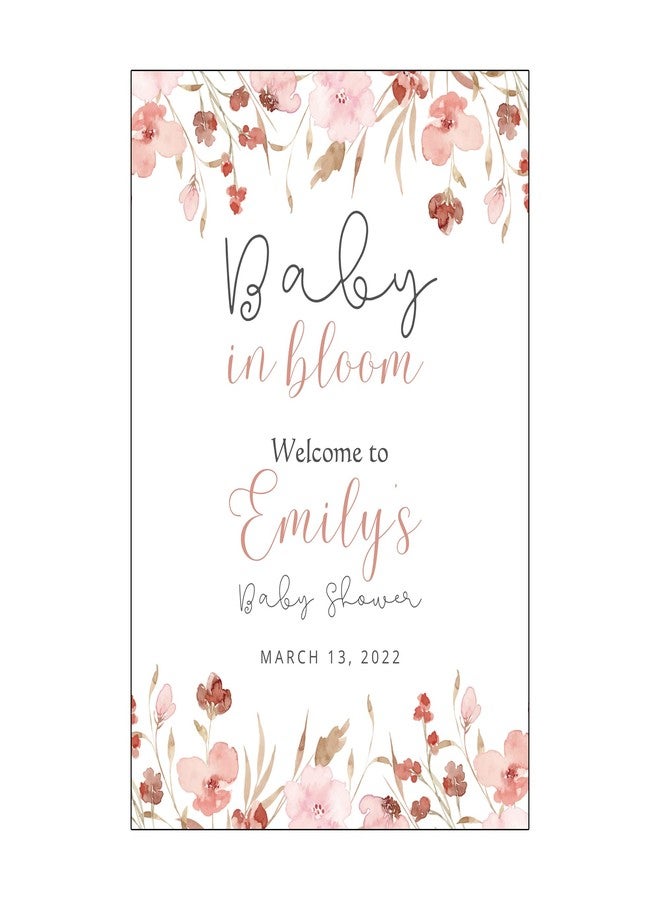 Theme My Party Personalised Baby Shower Welcome Sign Board I Personlaised Baby Shower Signage Welcome Sign I Baby Shower Welcome for Baby Shower Decorations - Image 5
